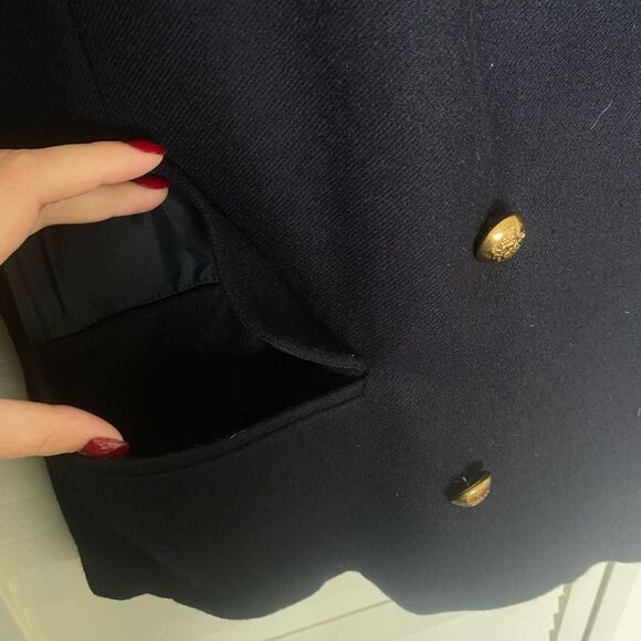 Vintage JAEGER Wool Double Breasted Blazer in Navy Blue - Picture 8 of 11